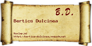Bertics Dulcinea névjegykártya